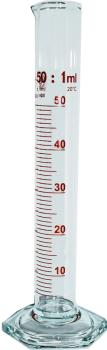 Preview: 50ml Laborglas-Messzylinder